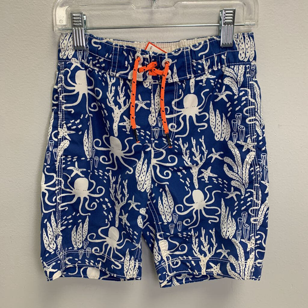 4-5: Under Ocean Print Swim Trunks