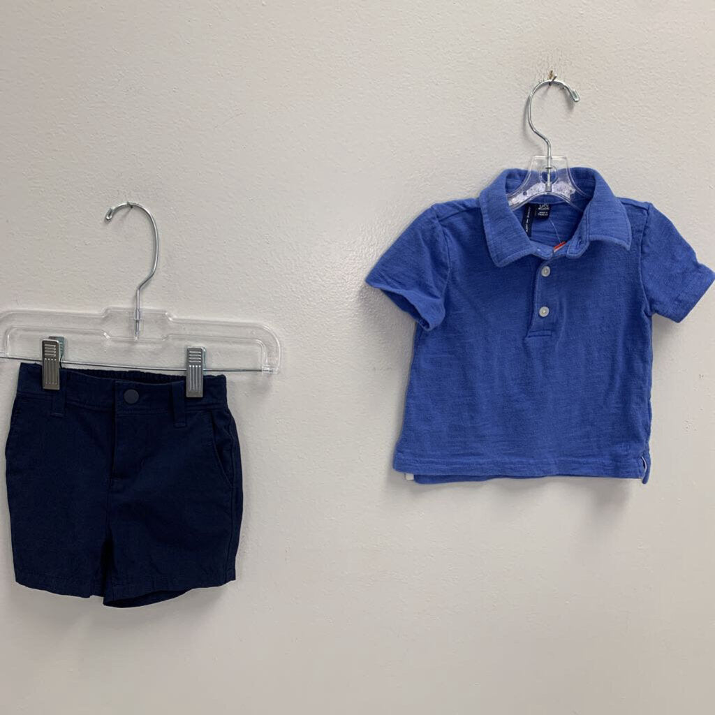 6-12M: Polo Shirt + Quick Dry Shorts Set