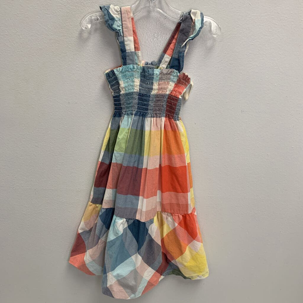 2: Plaid Smocked Ruffle Hem Dress