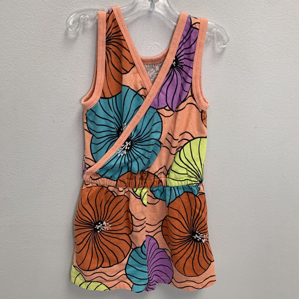 3: Floral Criss Cross Back Romper