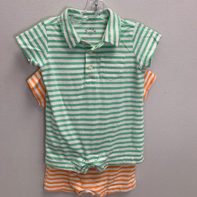 3-6M: Polo Striped Shorties 2 Pk