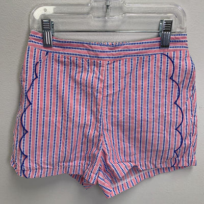 10: Striped Scallop Front Shorts