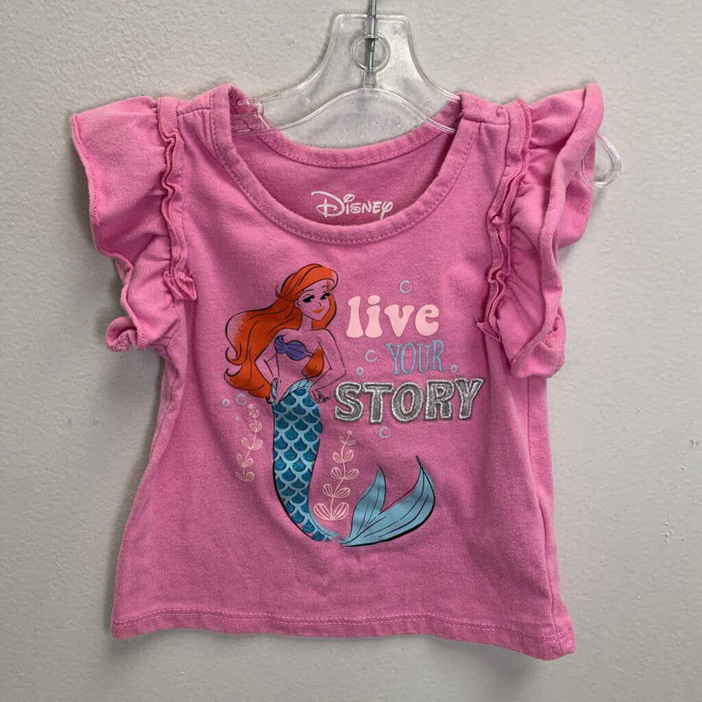2T: Little Mermaid Ruffle Sleeve T-Shirt