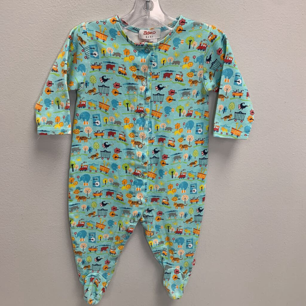 6-9M: Circus Print Footed Sleeper