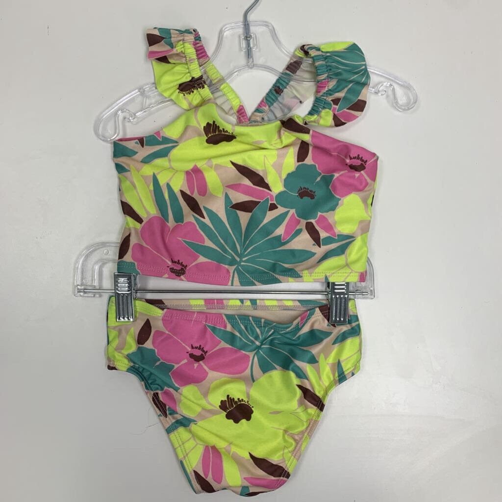 2: Floral Two Piece Swimsuit