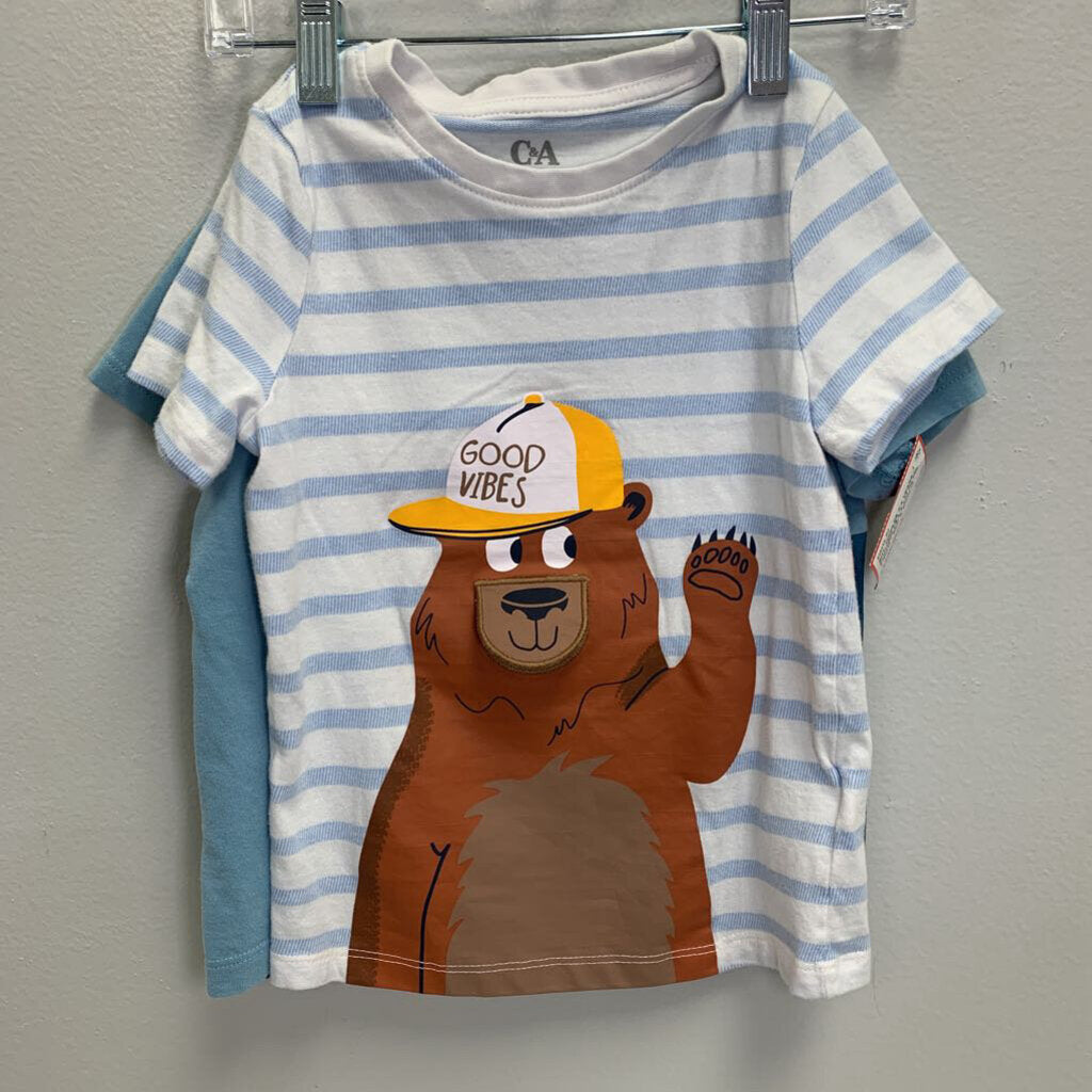4: Lift the Flap T-Shirts - Bear & Whale (2 pk)