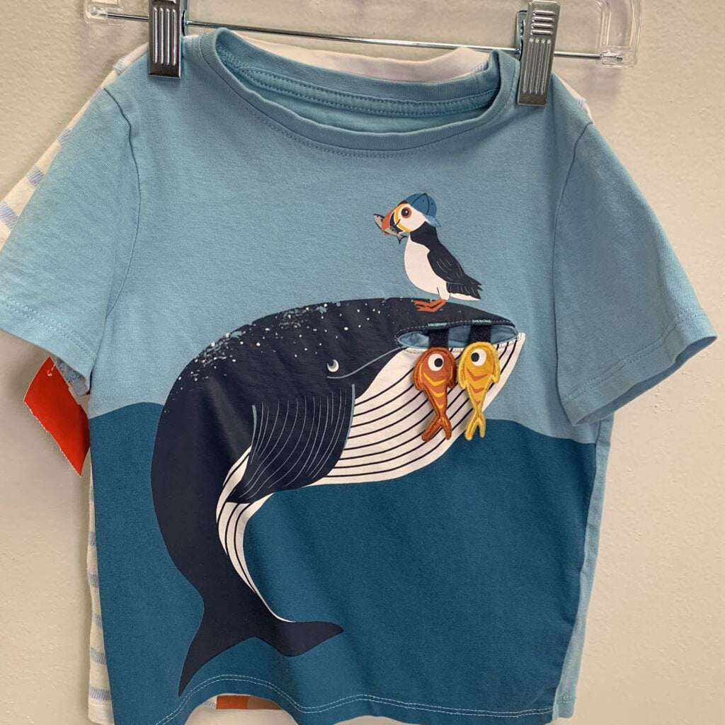 4: Lift the Flap T-Shirts - Bear & Whale (2 pk)