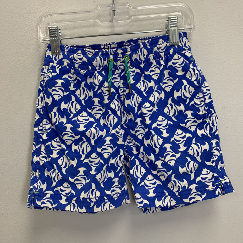 4: Fish Print Swim Trunks