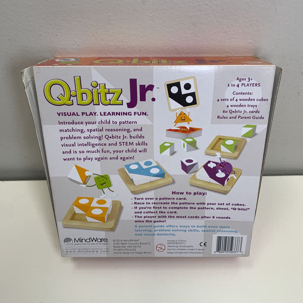 Q-bitz Jr. Visual Play. Learning Fun.