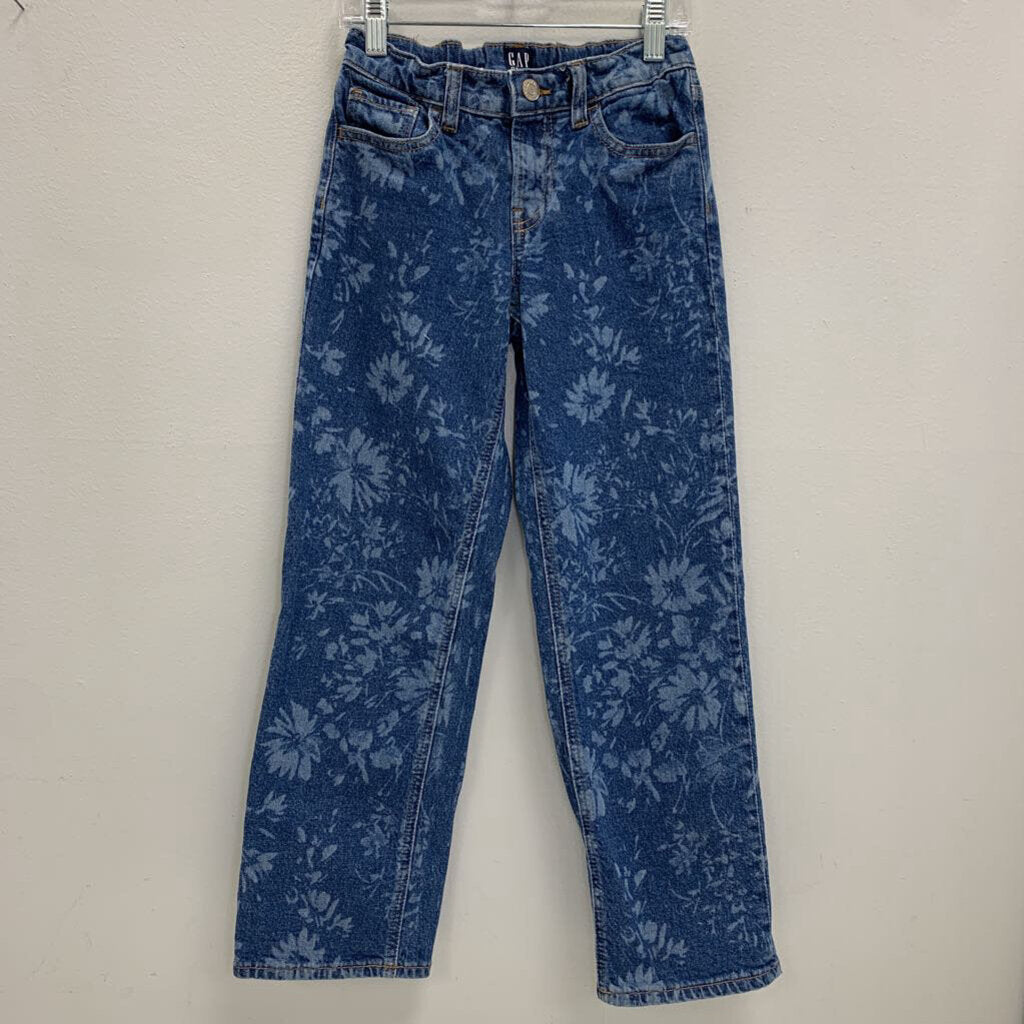 8: Floral Print Straight Leg Jeans