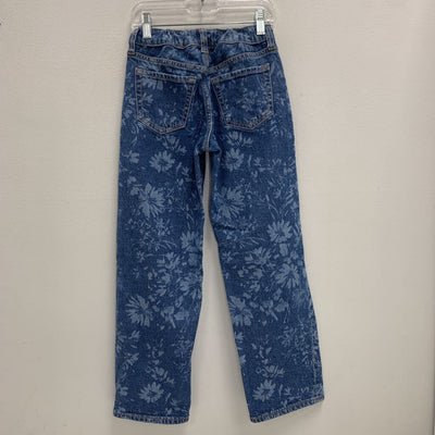 8: Floral Print Straight Leg Jeans