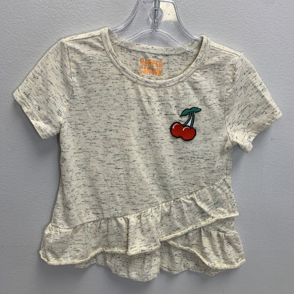 4: Ruffle T-Shirt w/ Cherry Patch