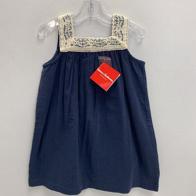 4T: Lace Neckline Linen Blend Dress NWT