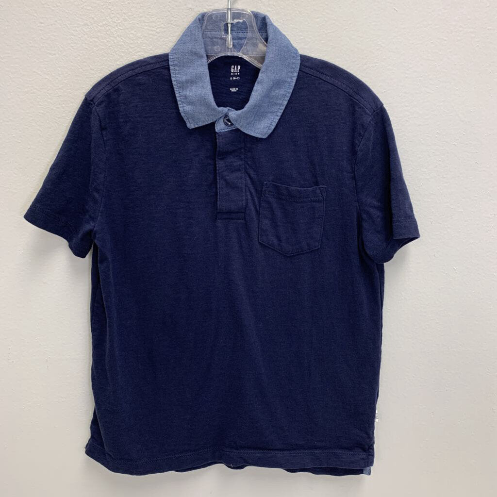6-7: Chambray Collar Polo Shirt