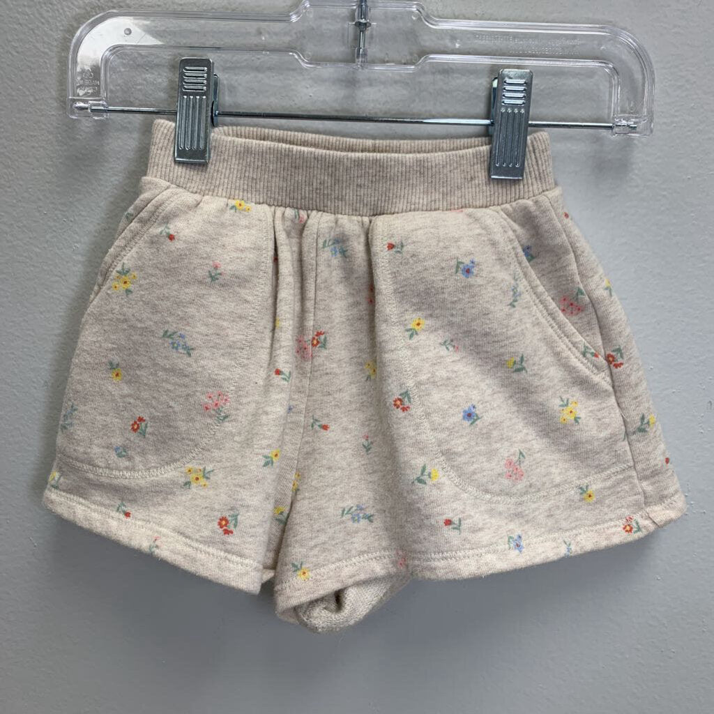 3: French Terry Floral Shorts