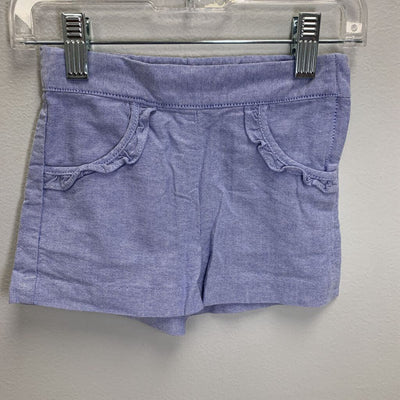 2T: Side Zip Shorts with Ruffle Pocket Detail