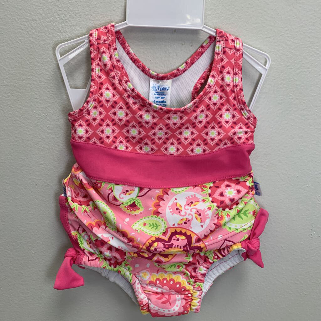 6M: Two Piece Swimsuit w/ Swim Diaper Bottoms
