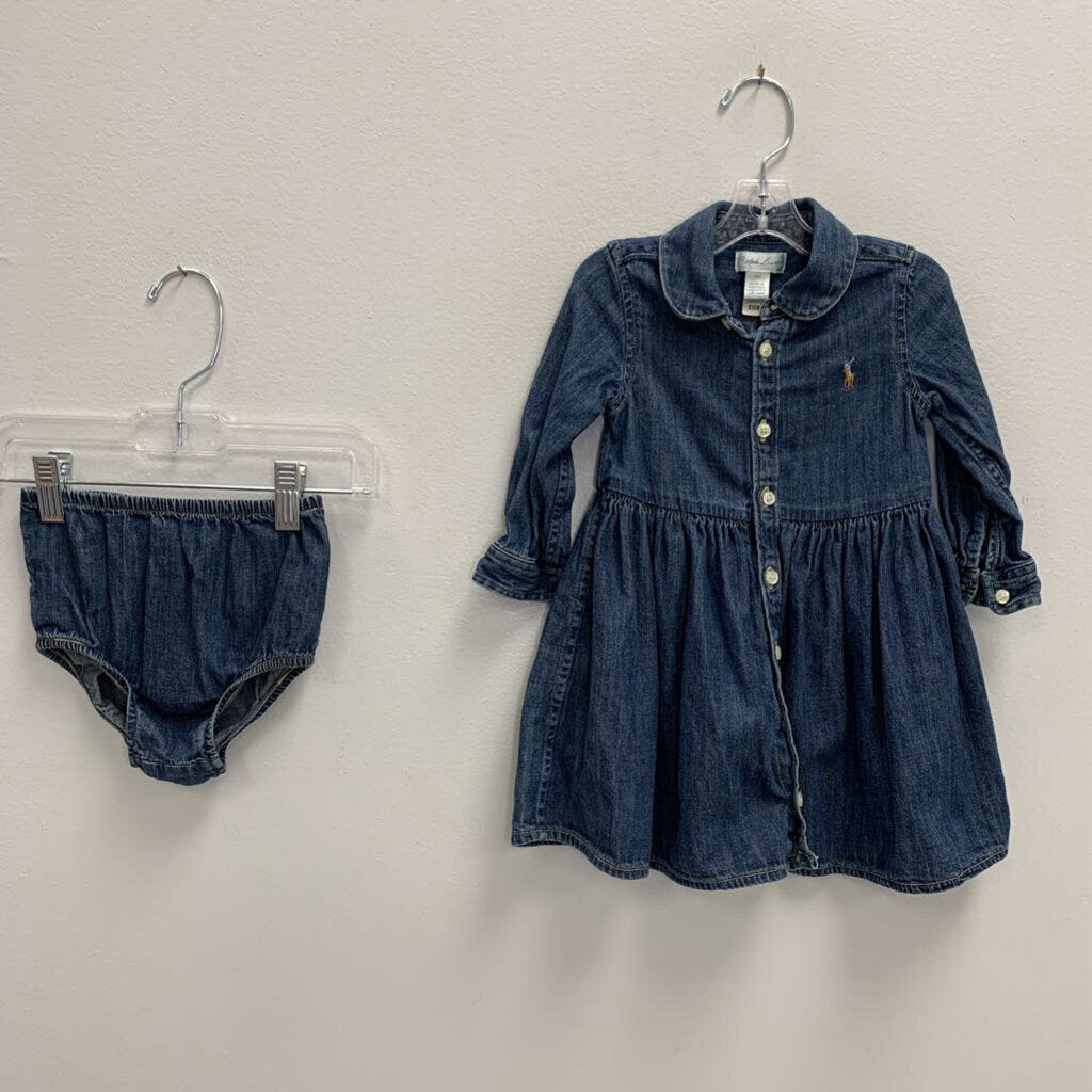9M: Shirred Denim Shirtdress & Bloomers