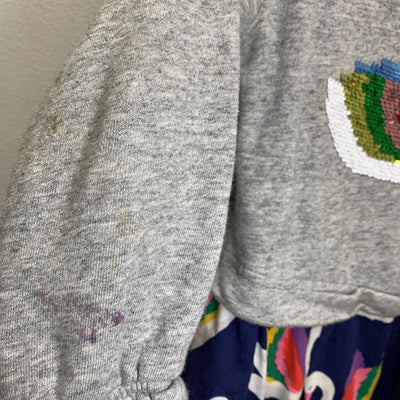 3-4Y: Flippy Sequin Swan Dress AS IS