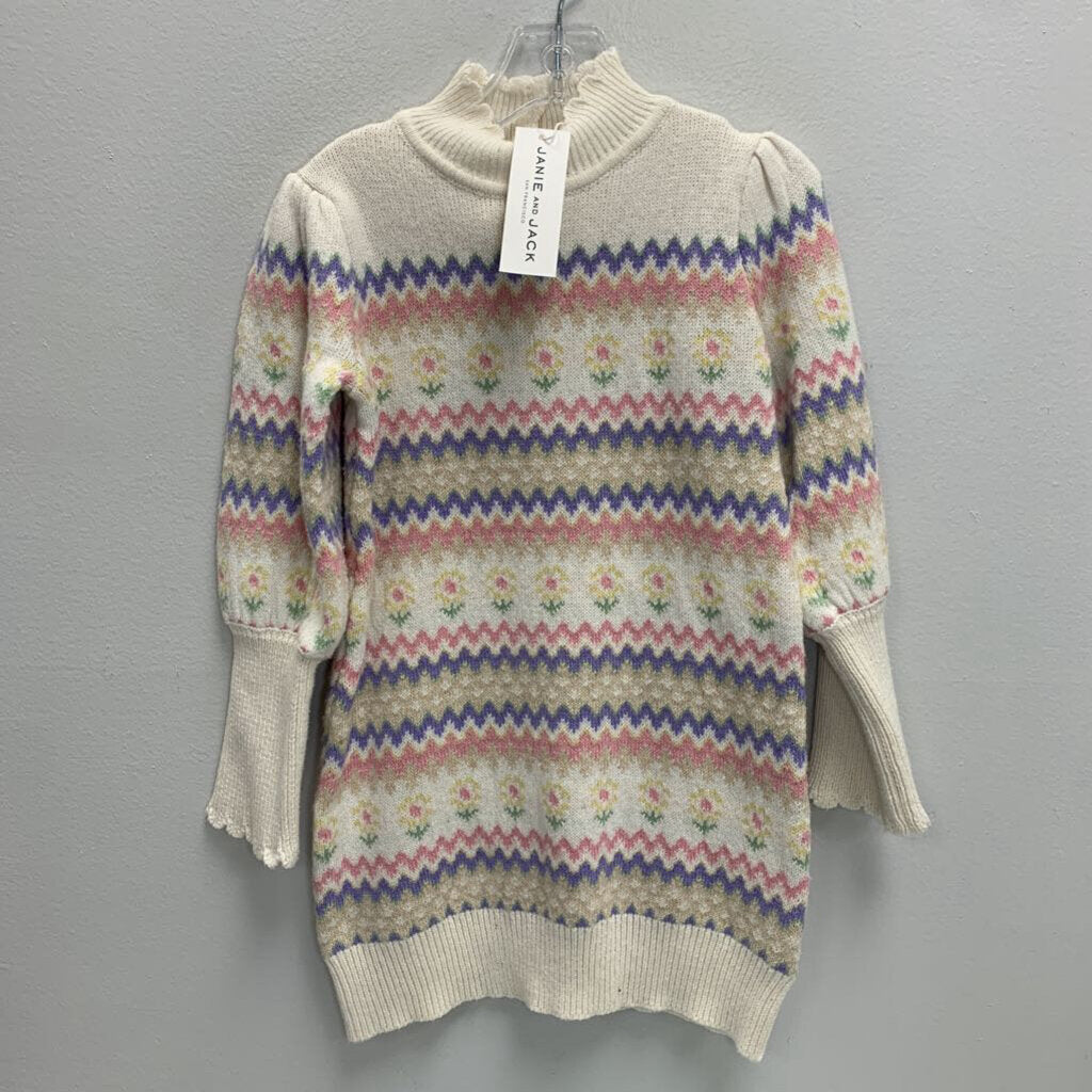 4: Floral Fair Isle Sweater Dress NWT