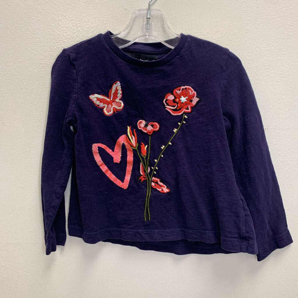 3/4: Embellished Floral T-Shirt
