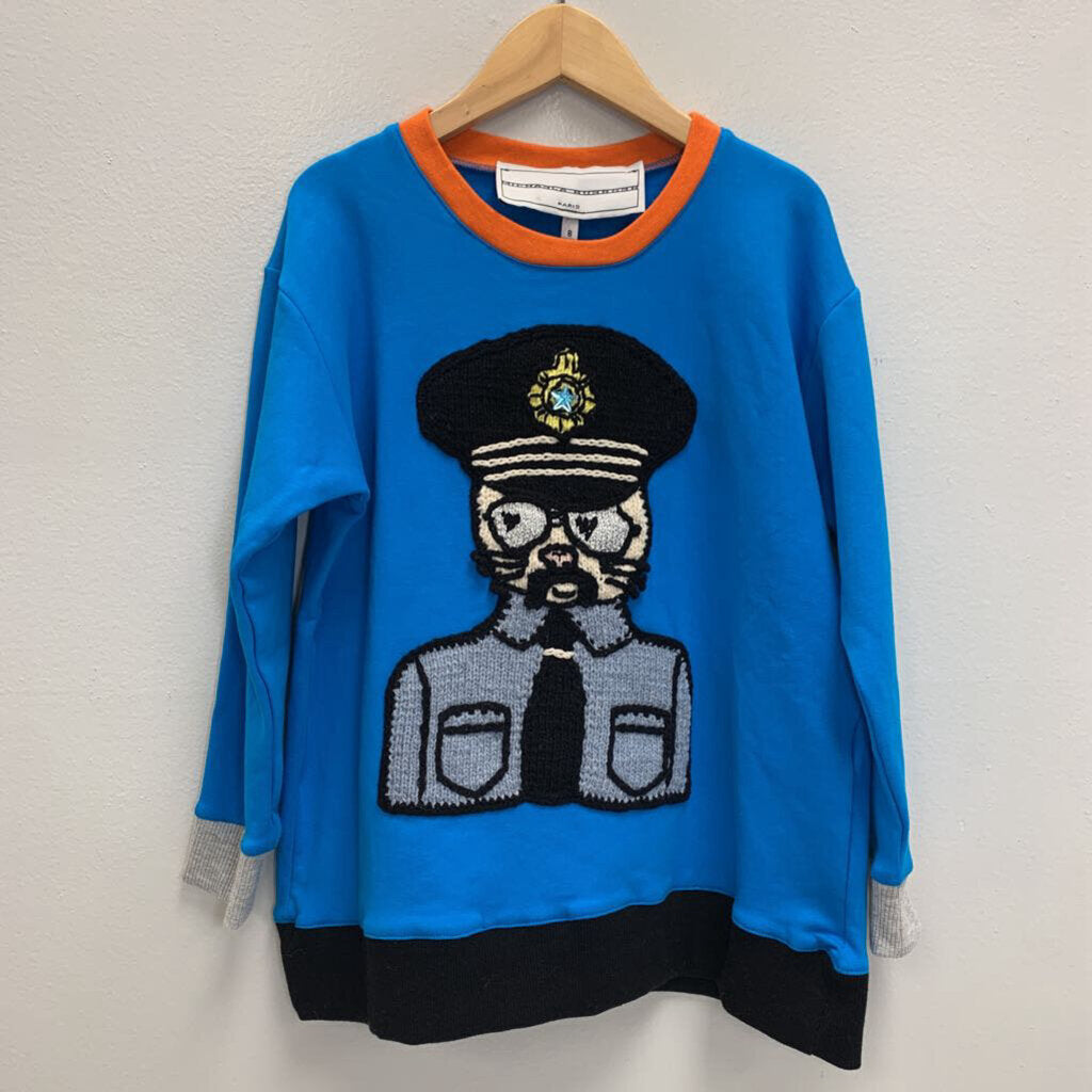 8: Knit Applique Officer Sweatshirt