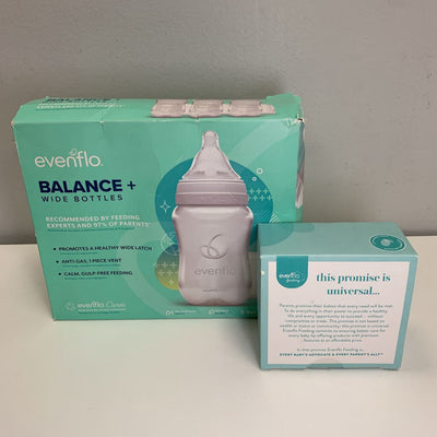 3 9 oz Balance + Wide Bottles + 6 Medium Flow Nipples NIB