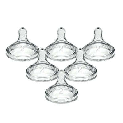Level 2 Natural Silcone Wide Neck Nipple 6 Pack NIB