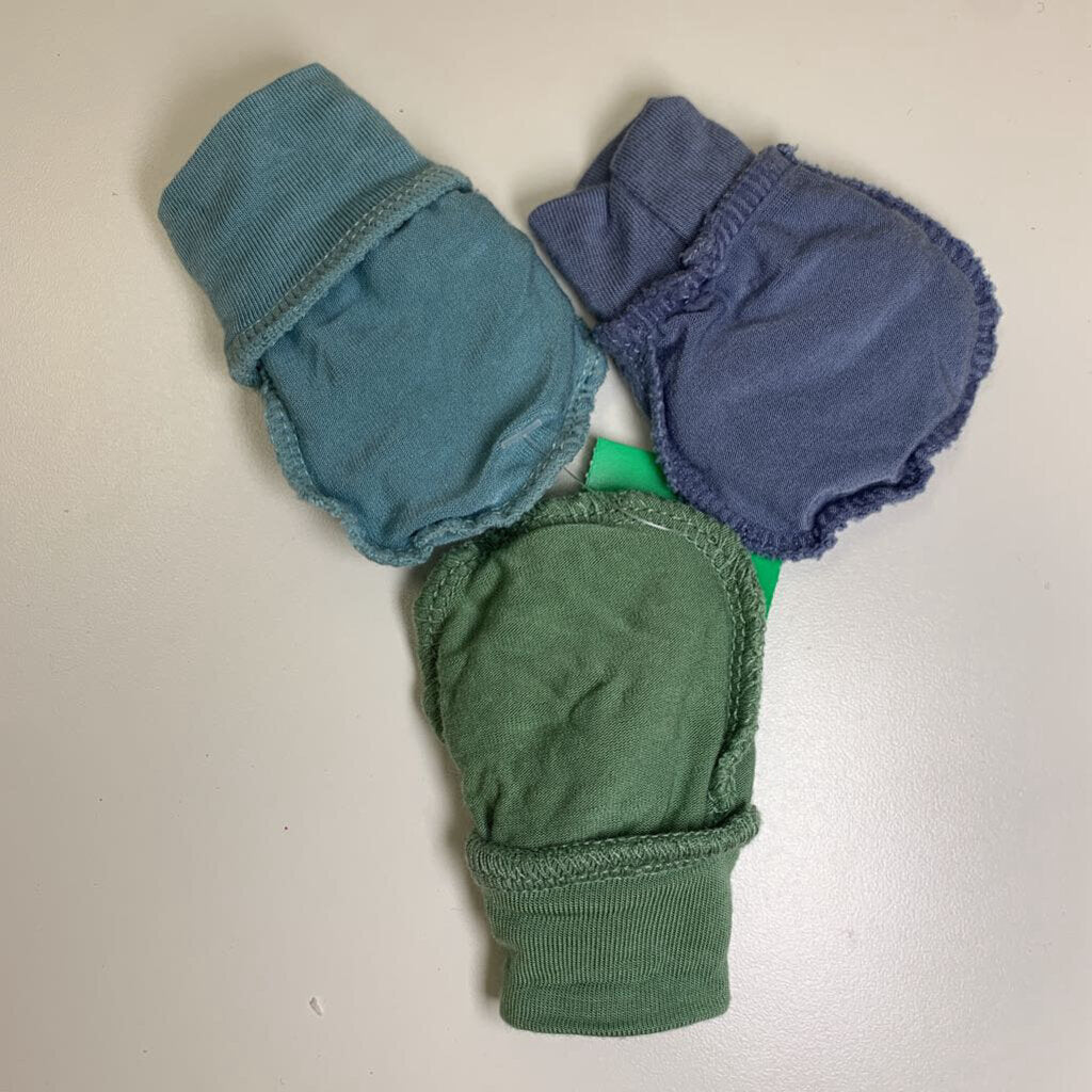 NB: Scratch Mitten Set Of 3 Green, Blue, Purple
