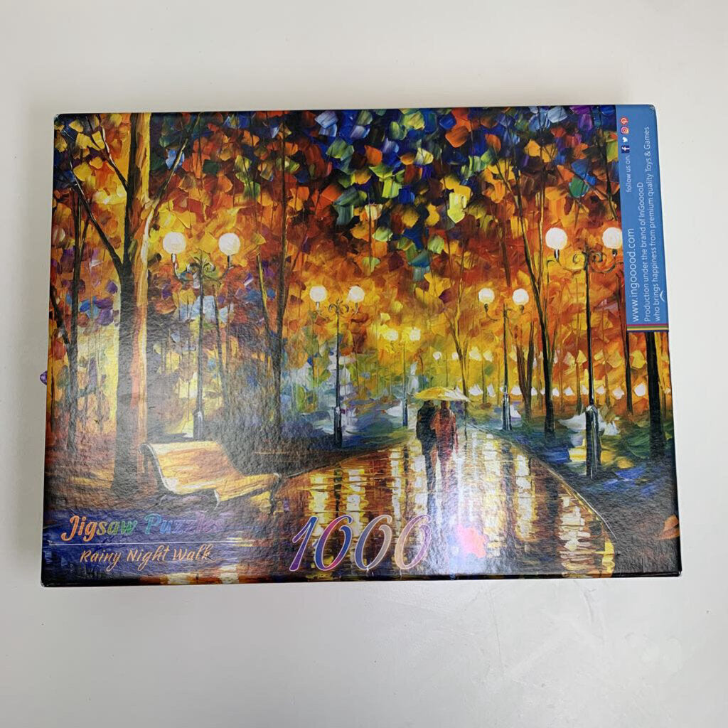 Rainy Night Walk 1000 Piece Puzzle NIB
