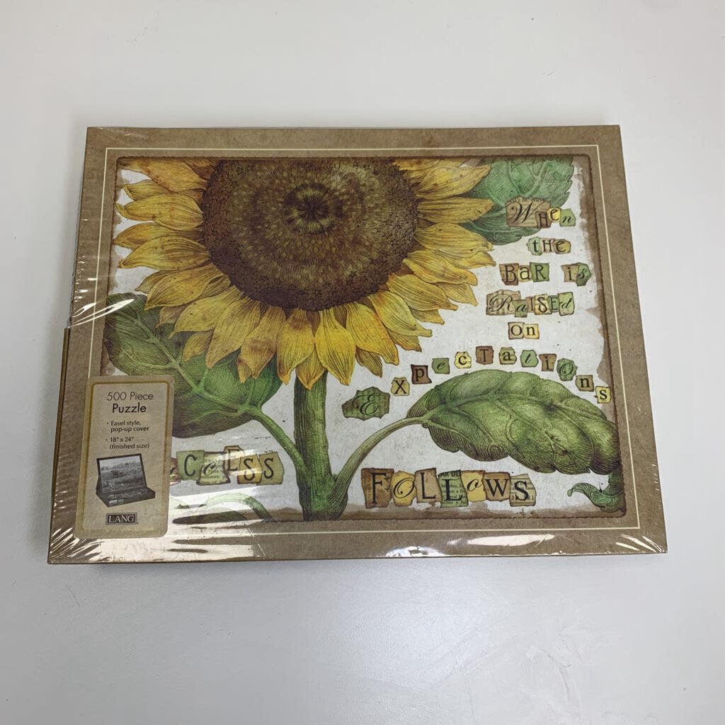 Easel Style Sunflower 500 Piece Puzzle NIB