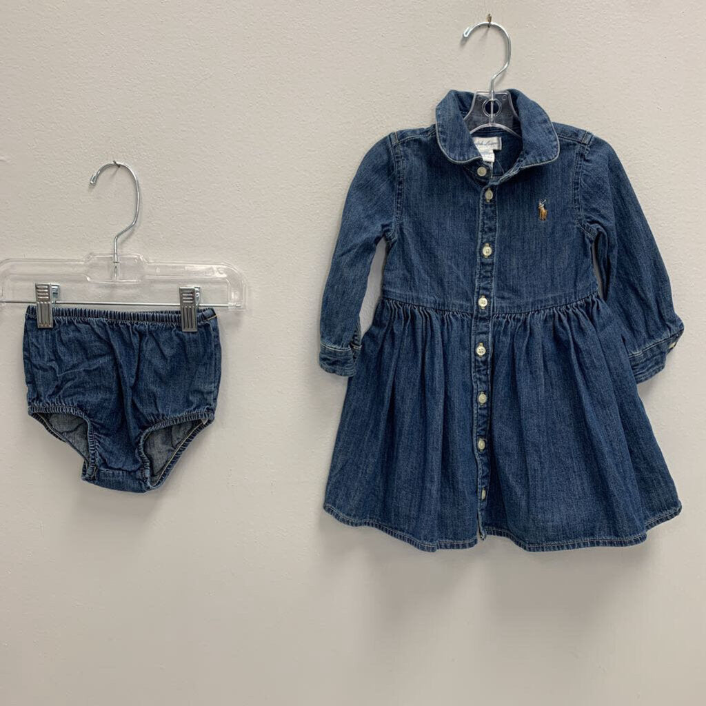 9M: Shirred Denim Shirtdress & Bloomers