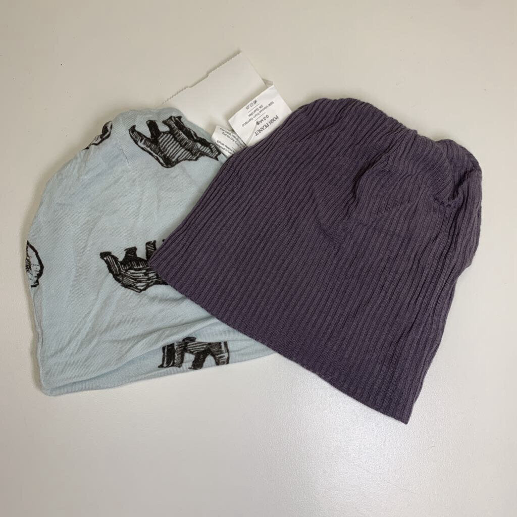 0-3M: Bears & Ribbed Set of Beanies