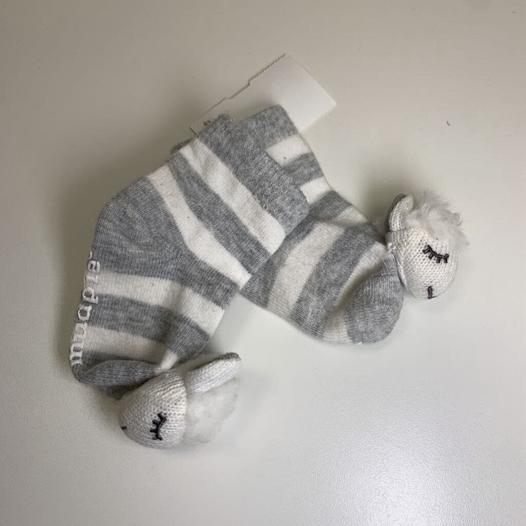 0-12M: Counting Sheep Rattle Toe Socks