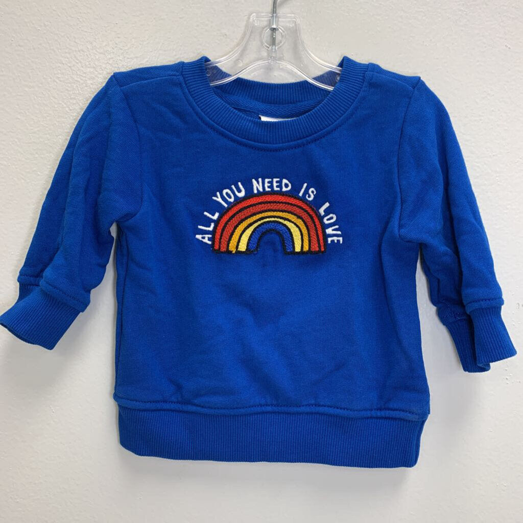 3-6M: Rainbow Love French Terry Sweatshirt