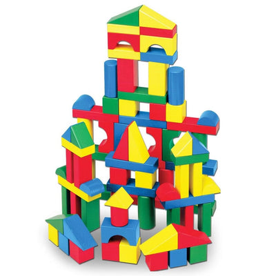 Wooden Building Blocks Set 100 Pcs