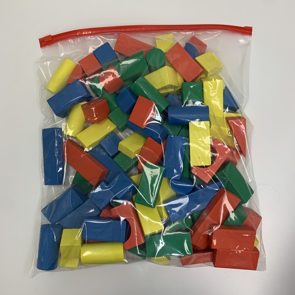 Wooden Building Blocks Set 100 Pcs