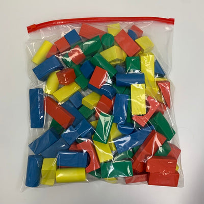 Wooden Building Blocks Set 100 Pcs