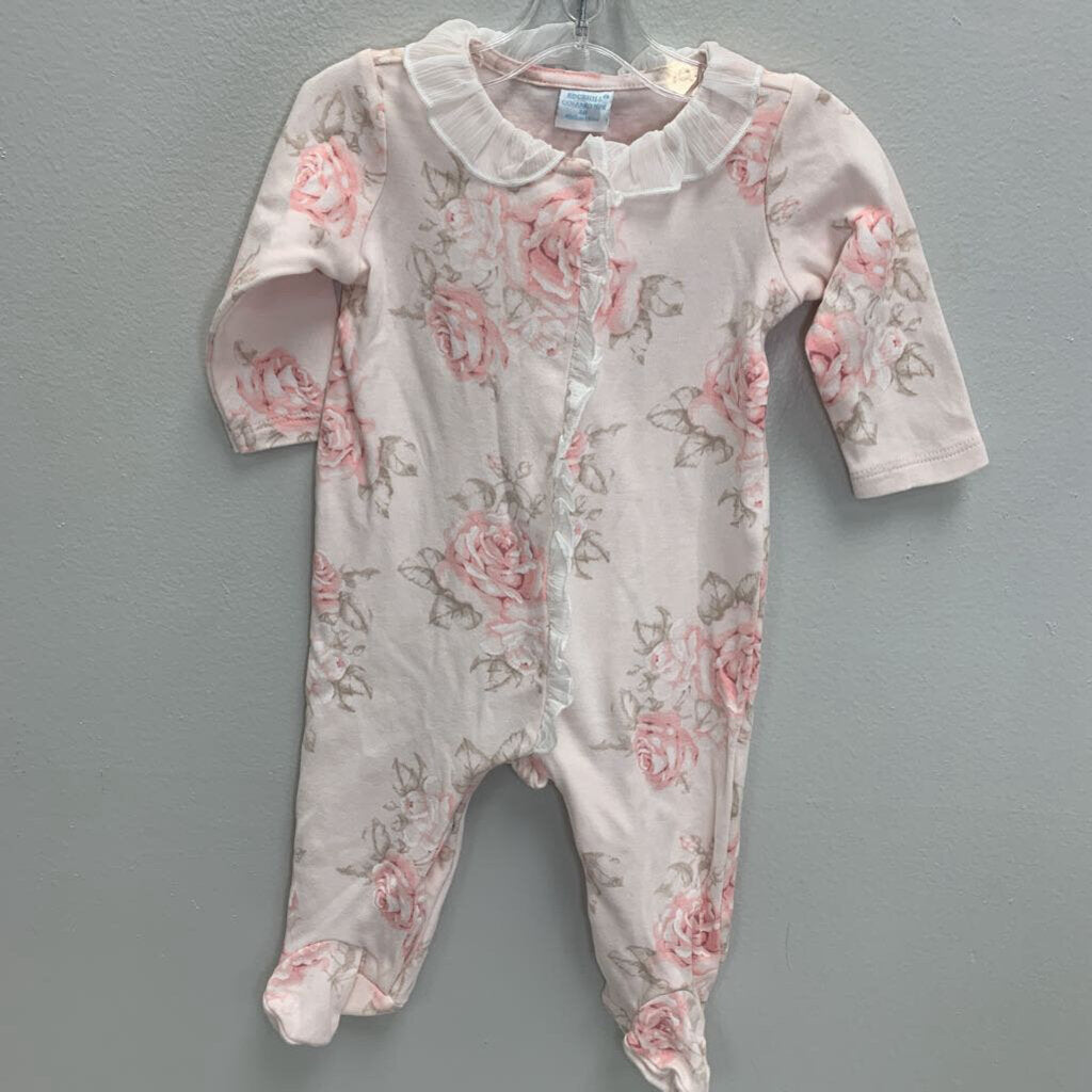 3M: Floral Lace Trim Footie