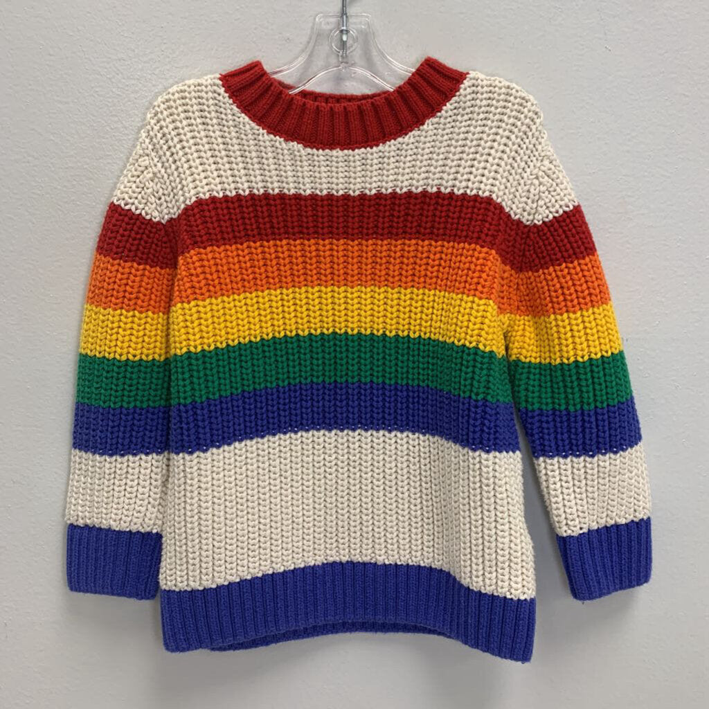 12-18M: Rainbow Stripe Knitted Jumper