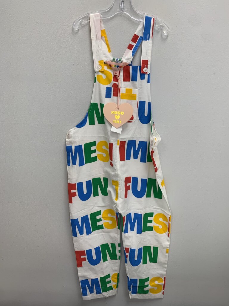 8T: Fun Times Woven Long Overall NWT