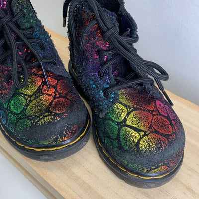 6: Metallic Suede Boots 1460 AS IS