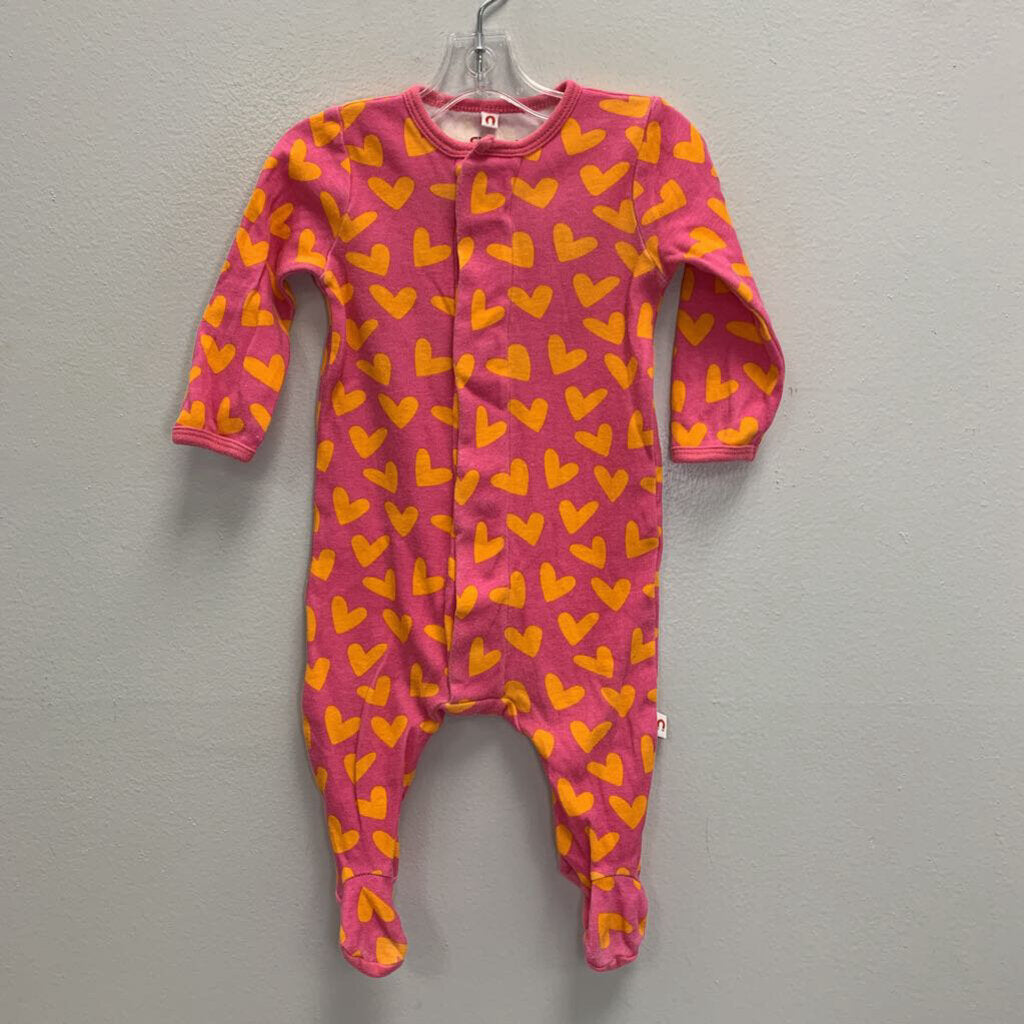 3-6M: Hearts Footed Sleeper