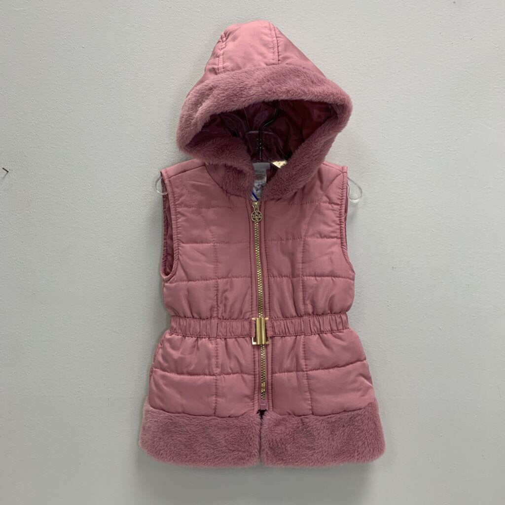 5: Belted Vest w/ Faux Fur Trim