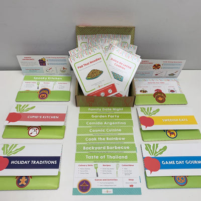 Family Recipe Cards w/ Activities + Patches to for Apron NIB