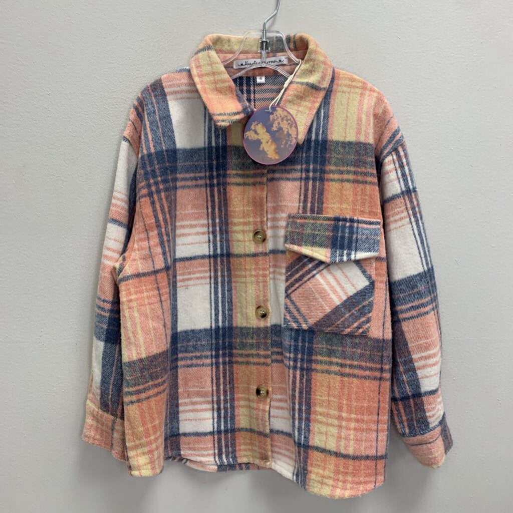 6: Plaid Fleece Shacket NWT
