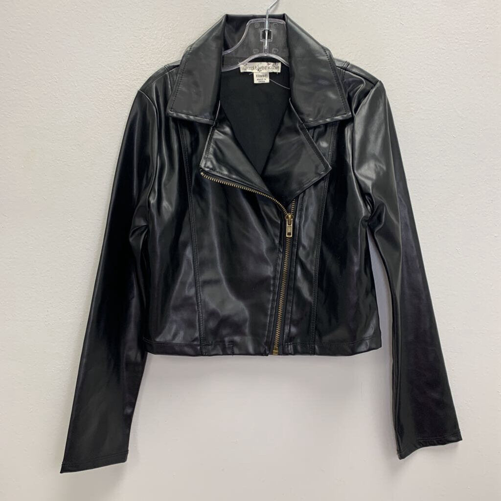 4-5: Faux Leather Moto Jacket