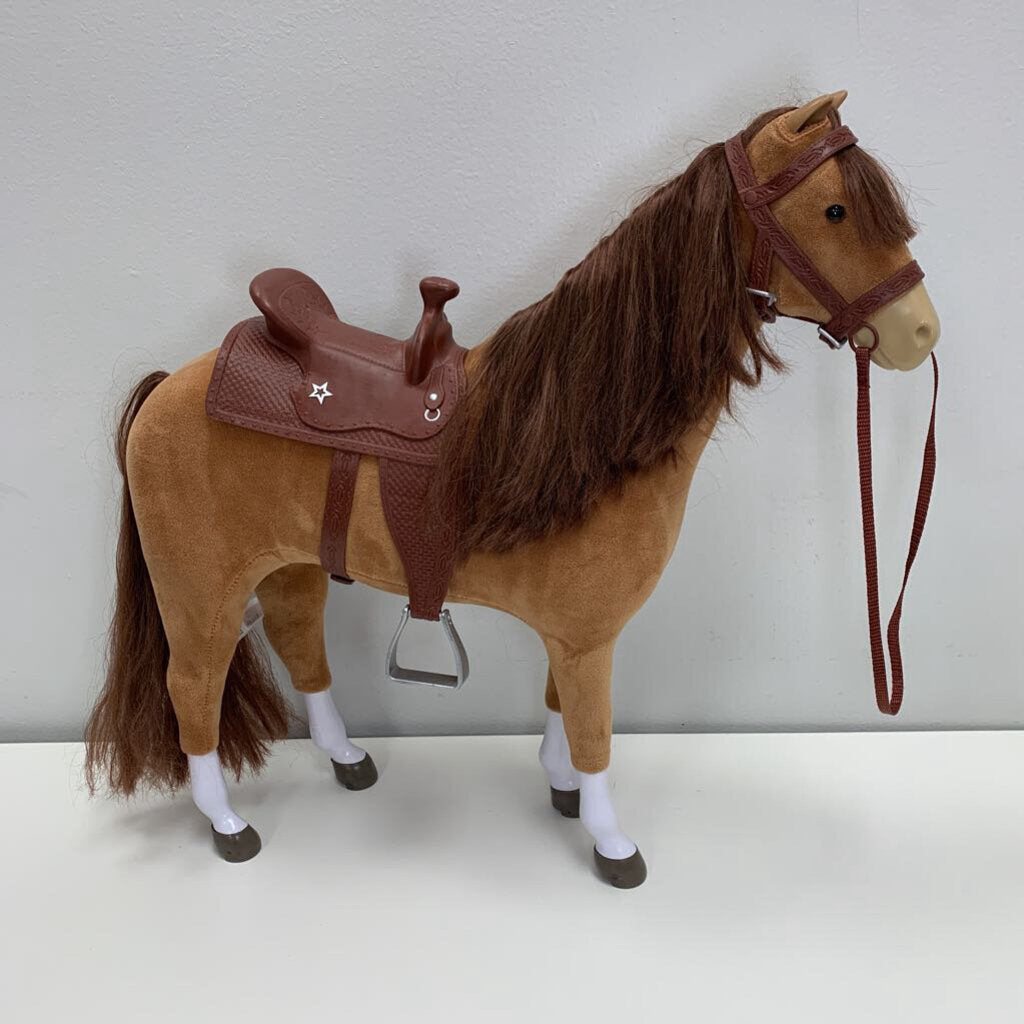 Brown Horse w/ Saddle + Bridle