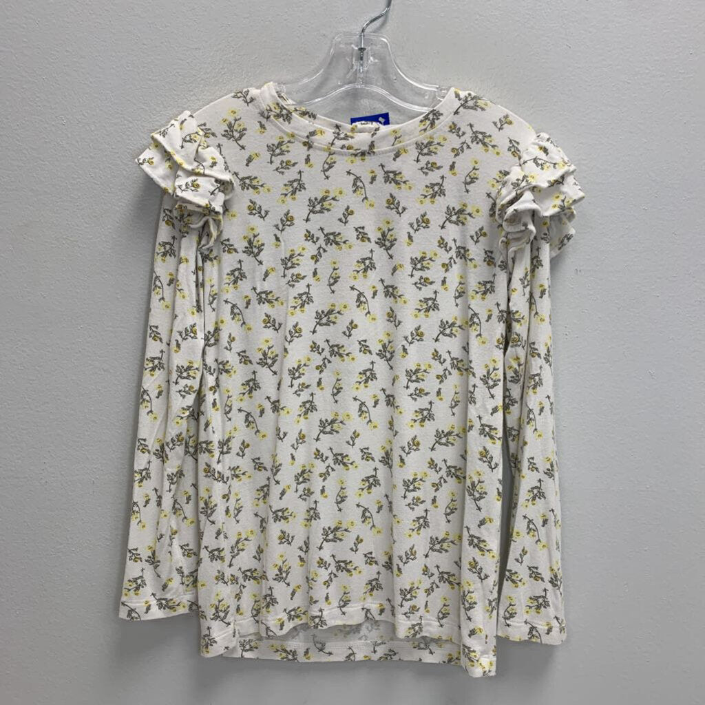 8Y: Floral Ruffle Modal T-Shirt