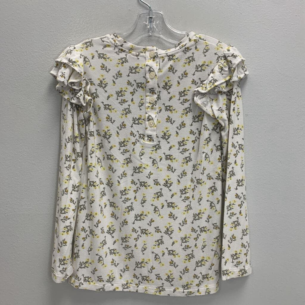 8Y: Floral Ruffle Modal T-Shirt